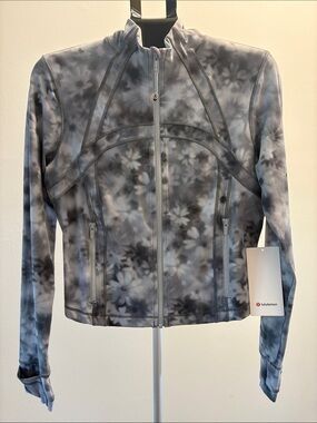 Lululemon Define Cropped Jacket Nulu ~ 12 ~ Meadow Haze Grey Multi